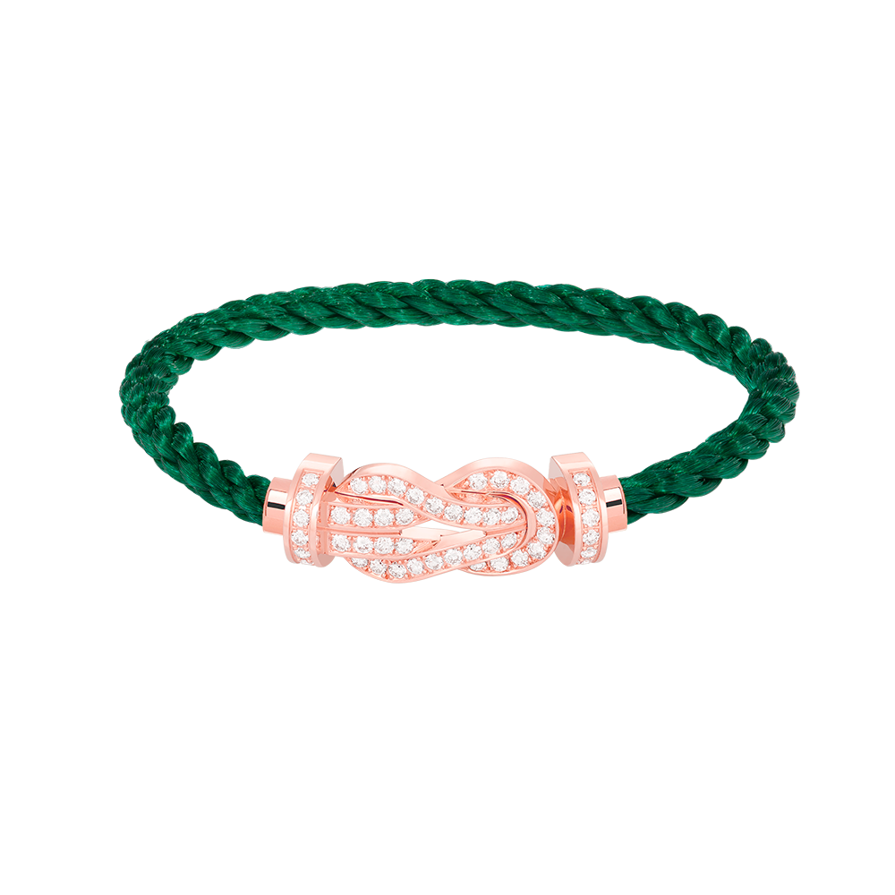 [LUXE JEWELRY]CHANCE LARGE 8 FIGURE BUCKLE FULL DIAMOND BRACELET ROSE GOLD