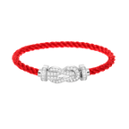 [LUXE JEWELRY]CHANCE LARGE 8 FIGURE BUCKLE FULL DIAMOND BRACELET SILVER