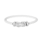 [LUXE JEWELRY]CHANCE LARGE 8 FIGURE BUCKLE FULL DIAMOND BRACELET SILVER