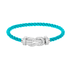 [LUXE JEWELRY]CHANCE LARGE 8 FIGURE BUCKLE FULL DIAMOND BRACELET SILVER