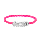 [LUXE JEWELRY]CHANCE LARGE 8 FIGURE BUCKLE FULL DIAMOND BRACELET SILVER