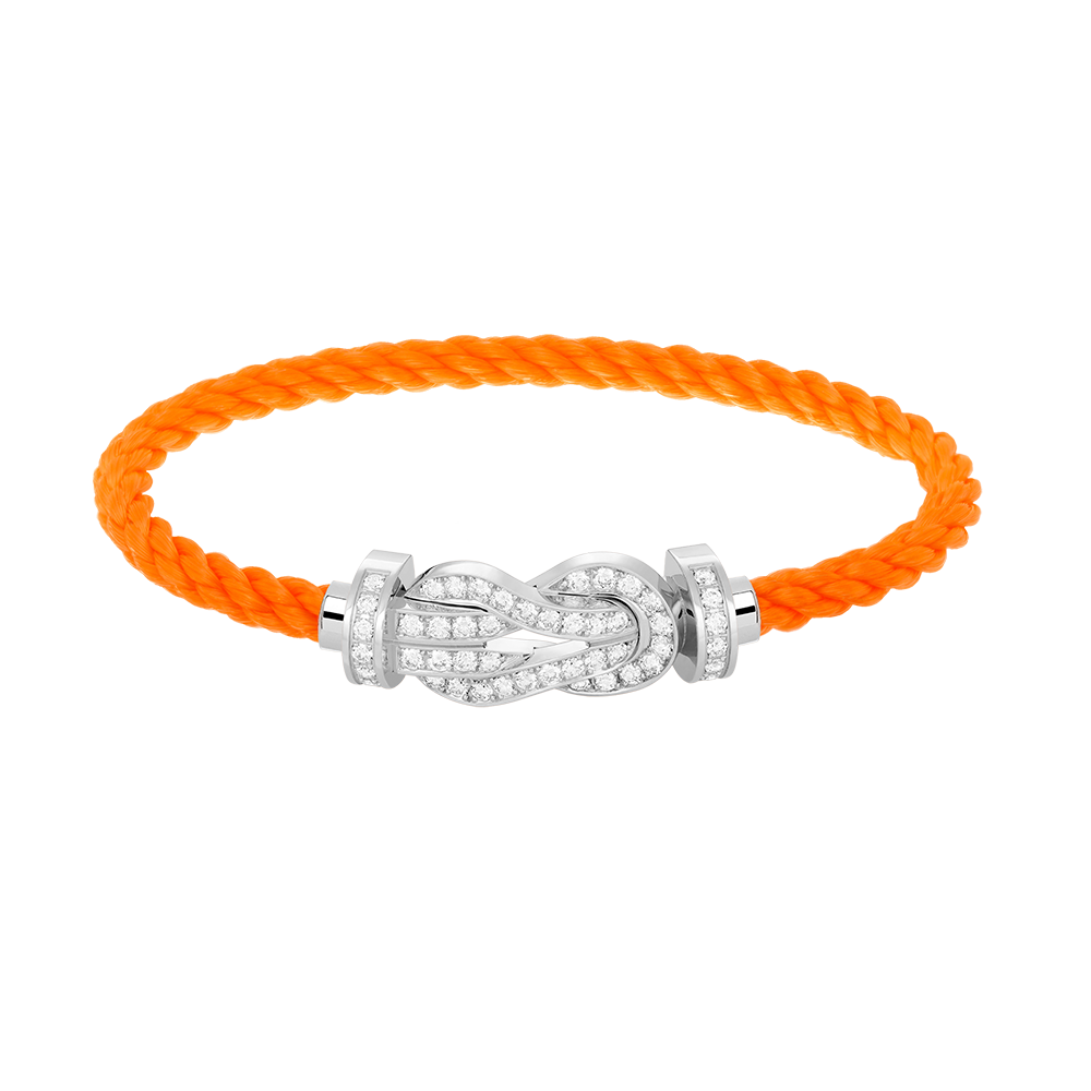[LUXE JEWELRY]CHANCE LARGE 8 FIGURE BUCKLE FULL DIAMOND BRACELET SILVER