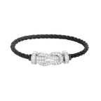 [LUXE JEWELRY]CHANCE LARGE 8 FIGURE BUCKLE FULL DIAMOND BRACELET SILVER