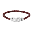 [LUXE JEWELRY]CHANCE LARGE 8 FIGURE BUCKLE FULL DIAMOND BRACELET SILVER