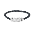 [LUXE JEWELRY]CHANCE LARGE 8 FIGURE BUCKLE FULL DIAMOND BRACELET SILVER