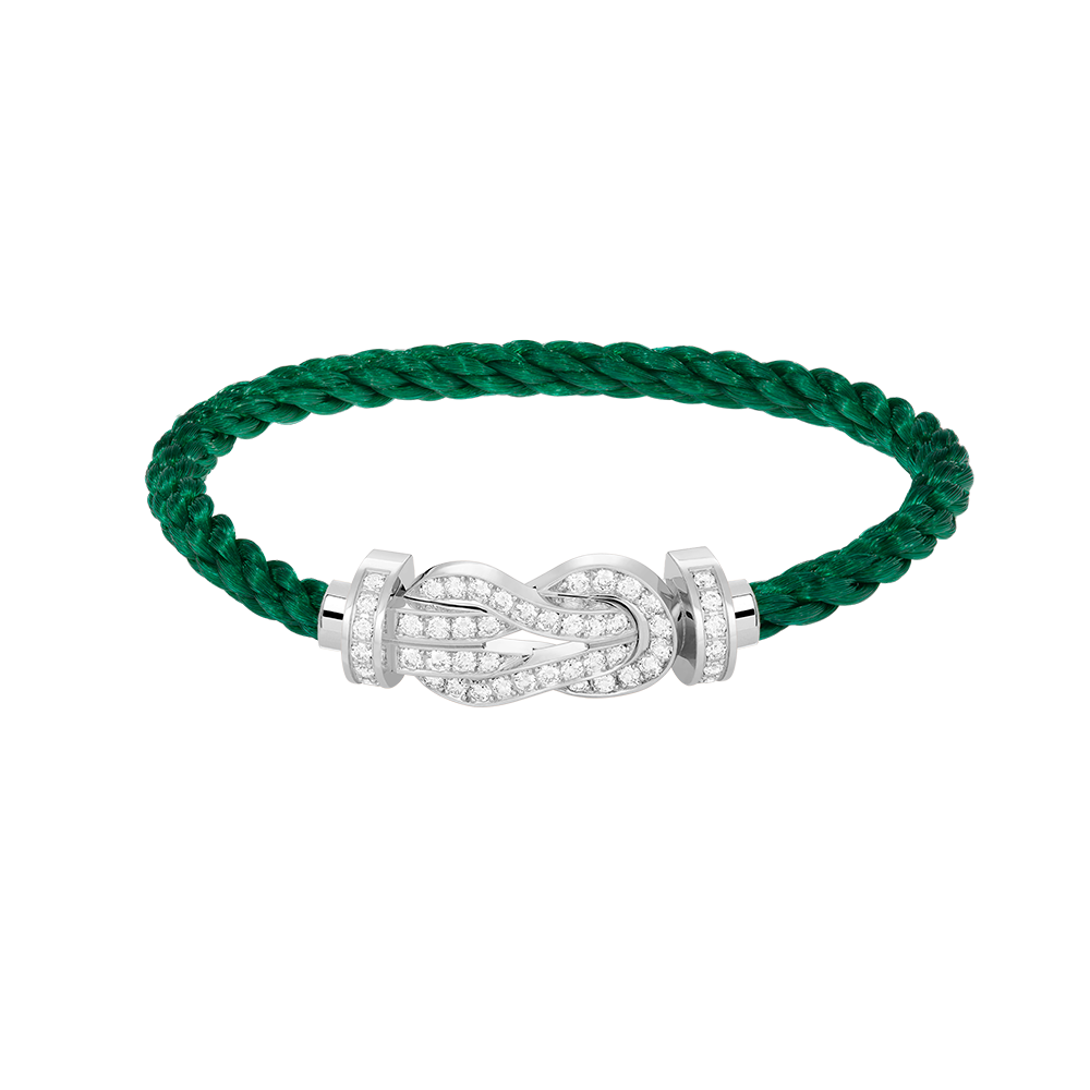 [LUXE JEWELRY]CHANCE LARGE 8 FIGURE BUCKLE FULL DIAMOND BRACELET SILVER