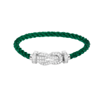 [LUXE JEWELRY]CHANCE LARGE 8 FIGURE BUCKLE FULL DIAMOND BRACELET SILVER