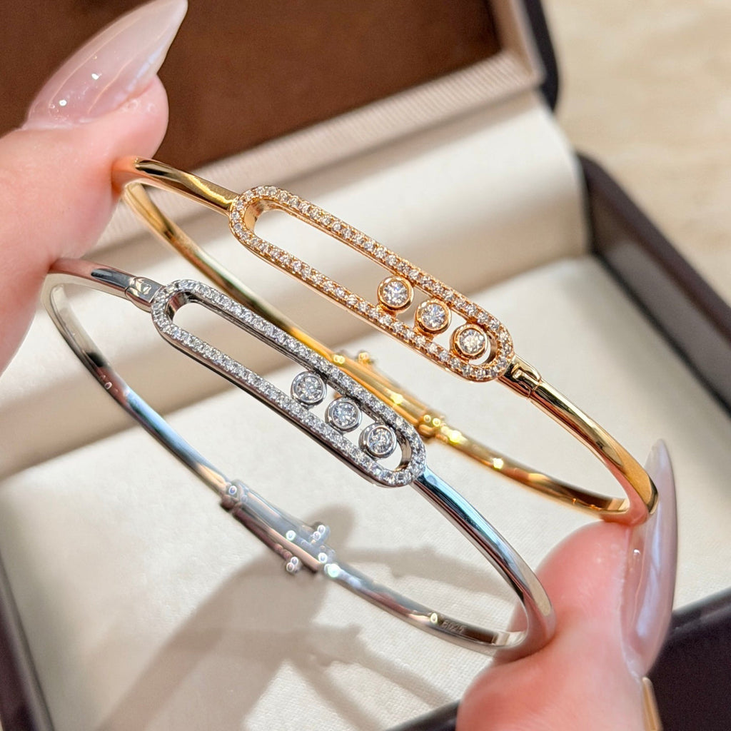 [Luxe Jewellery] Move Pavé Diamond Bangle Bracelet M