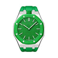 Oak Pop Green Steel Silicone Strap