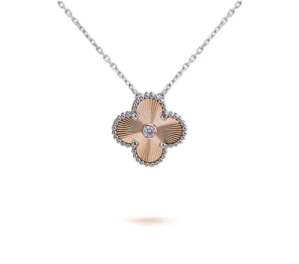 [LUXE JEWELRY]CLOVER 15MM NECKLACE SILVER COLLECTION