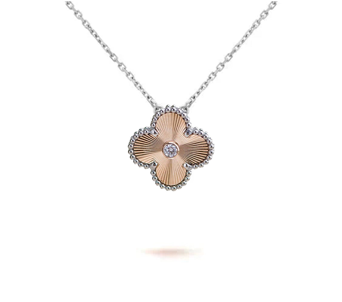 [LUXE JEWELRY]CLOVER 15MM NECKLACE SILVER COLLECTION