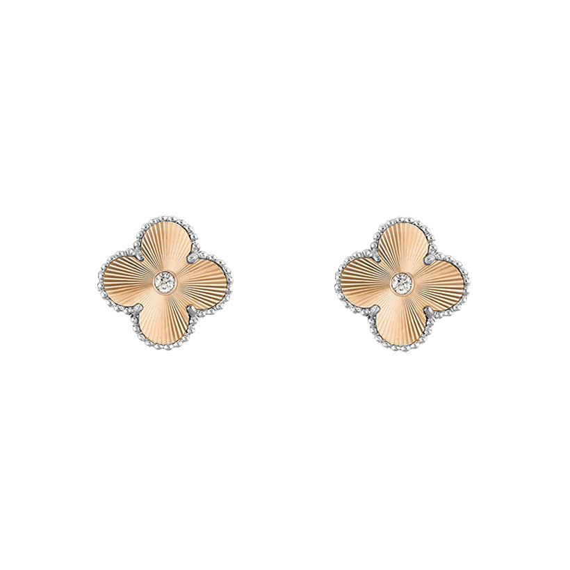 [LUXE JEWELRY]CLOVER SILVER 15MM EARRINGS COLLECTION
