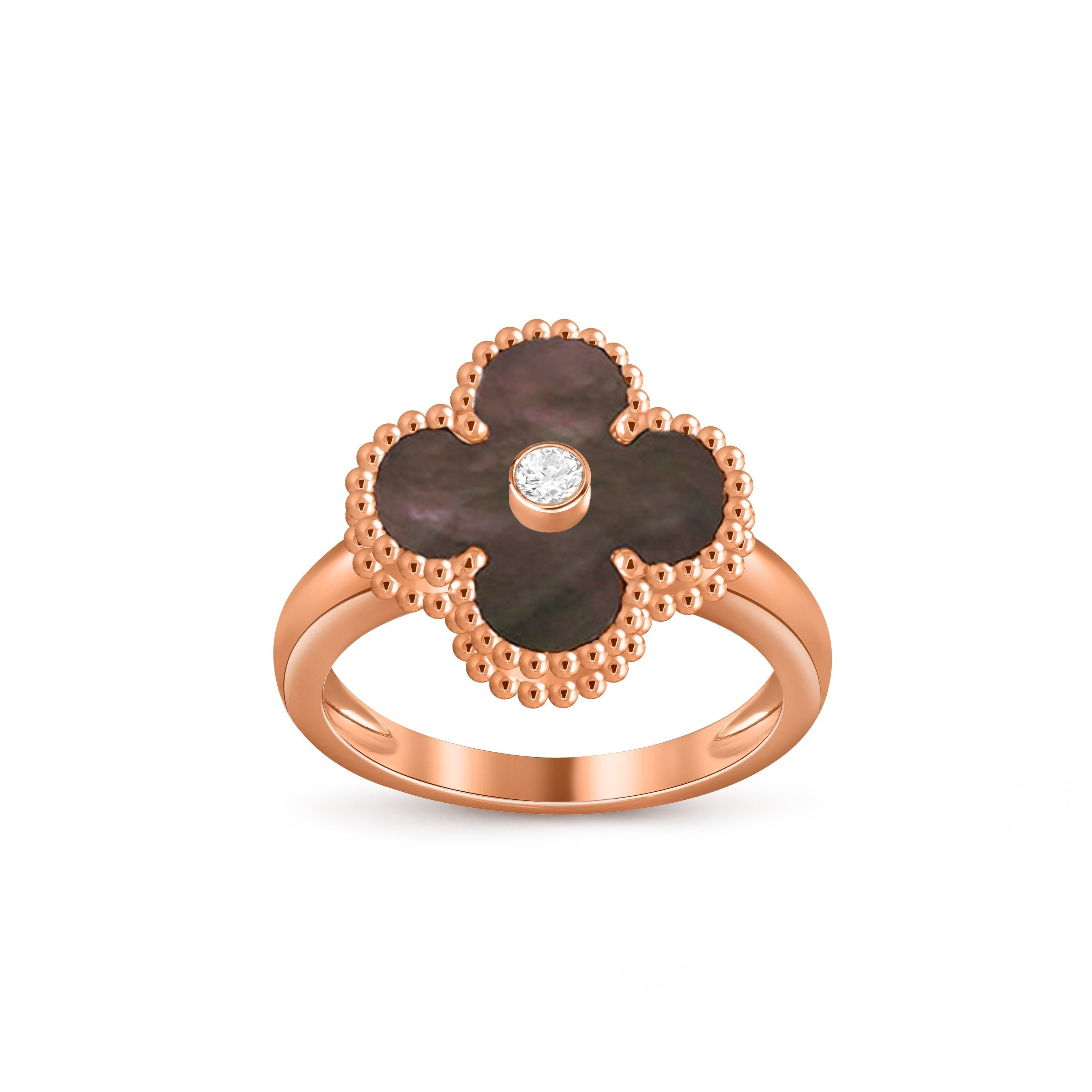 [LUXE JEWELRY]CLOVER DIAMOND RING ROSE GOLD COLLECTION