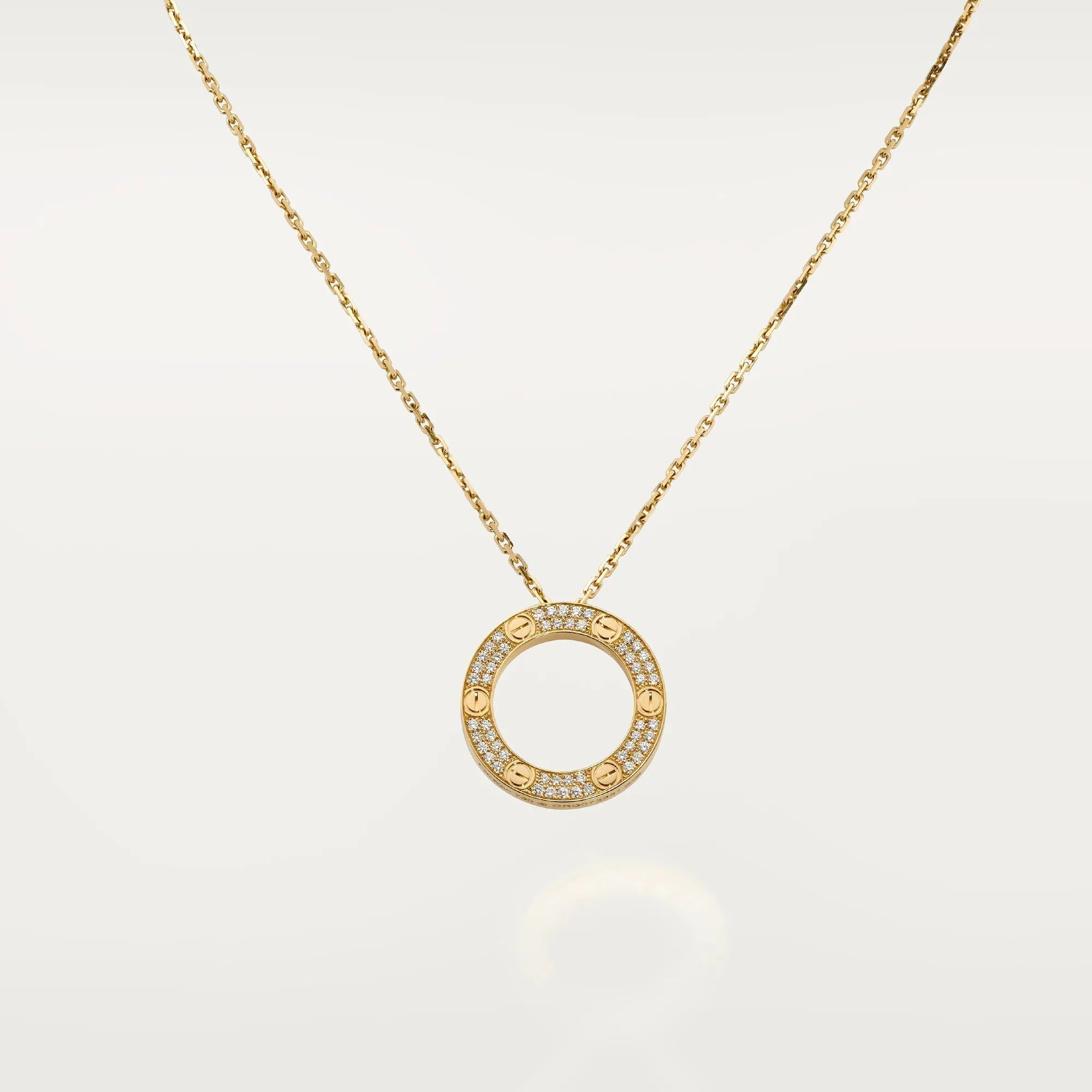 [LUXE JEWELRY] LOVE NECKLACE 16MM  FULL DIAMOND