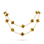 [LUXE JEWELRY]CLOVER 20 MOTIFS TIGER EYE ROSE GOLD