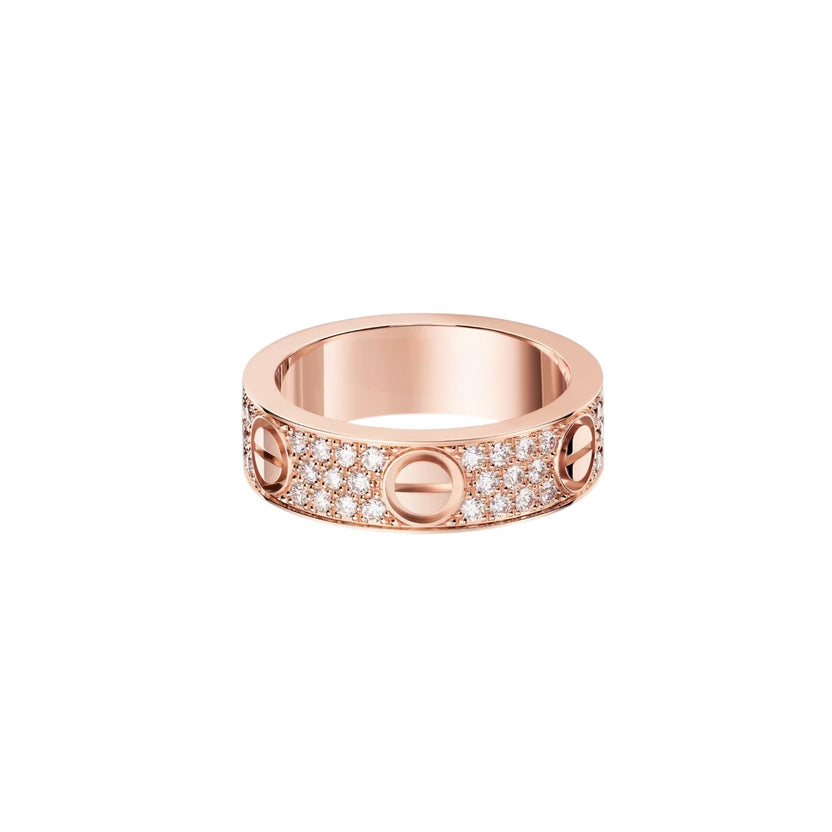 [LUXE JEWELRY] LOVE RING 5.5MM DIAMONDS PAVED