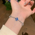 [LUXE JEWELRY]CLOVER 5 MOTIF PINK BLUE RED WHITE BRACELET