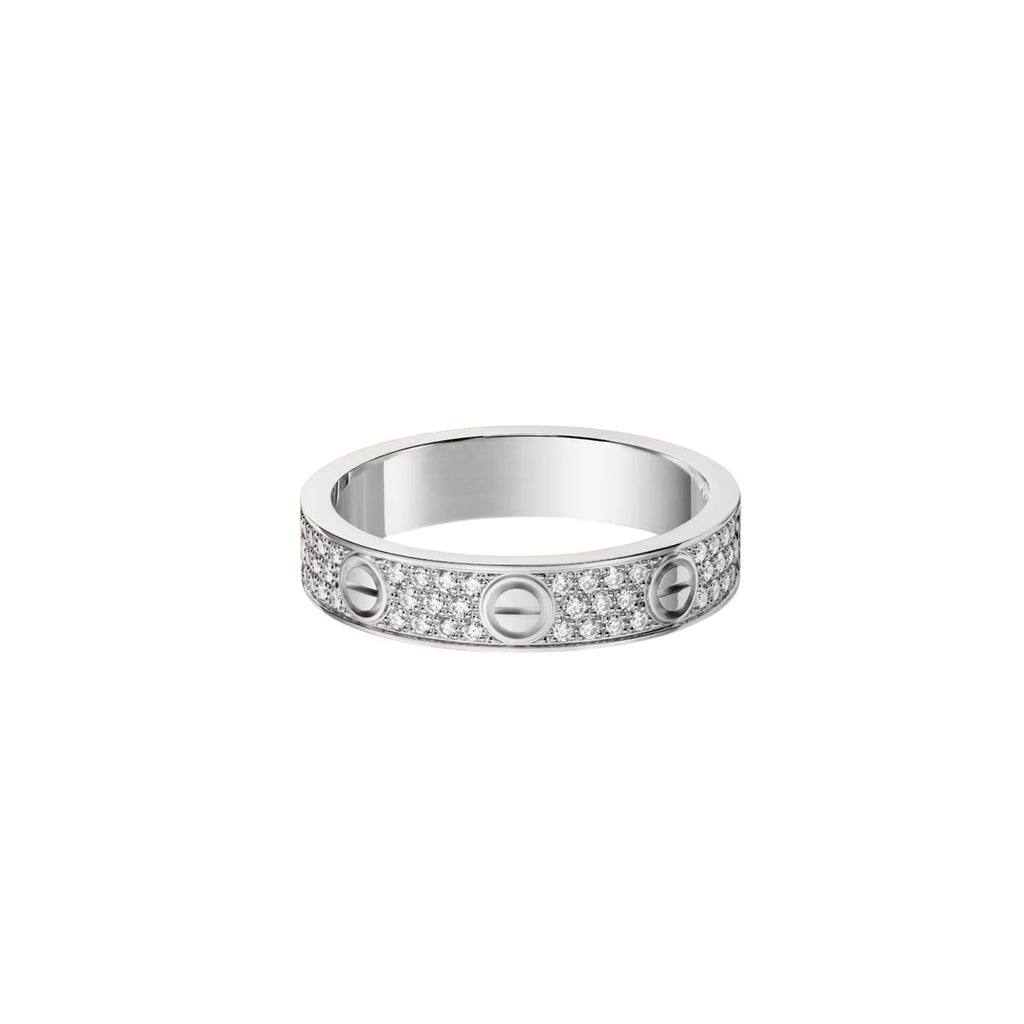 [LUXE JEWELRY] LOVE RING 4.0MM DIAMOND PAVED