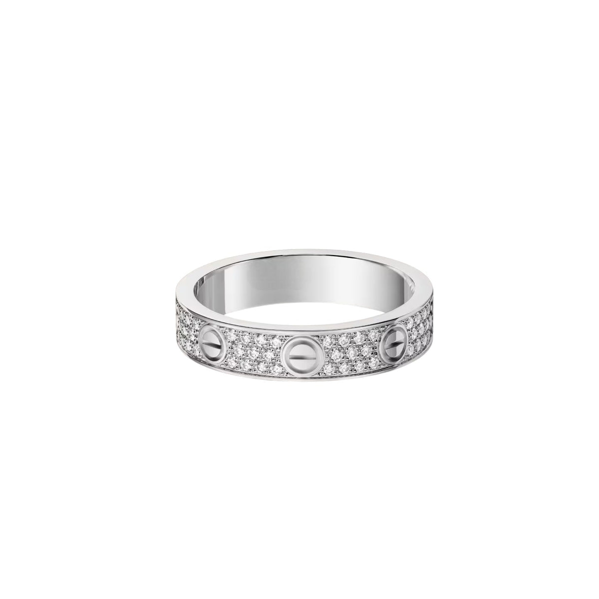 [LUXE JEWELRY] LOVE RING 4.0MM DIAMOND PAVED