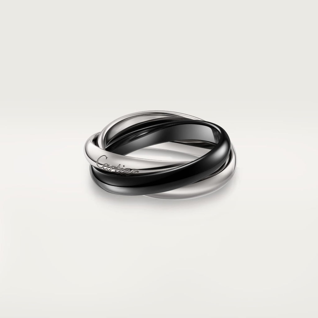 [LUXE JEWELRY] TRINITY 3.2MM RING BLACK CERAMIC