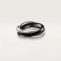 [LUXE JEWELRY] TRINITY 3.2MM RING BLACK CERAMIC
