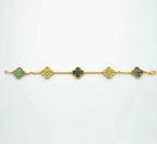 [LUXE JEWELRY] CLOVER 5 MOTIF GRAY MOP BRACELET COLLECTION