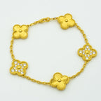 [LUXE JEWELRY] CLOVER 5 MOTIF LASER BRACELET COLLECTION