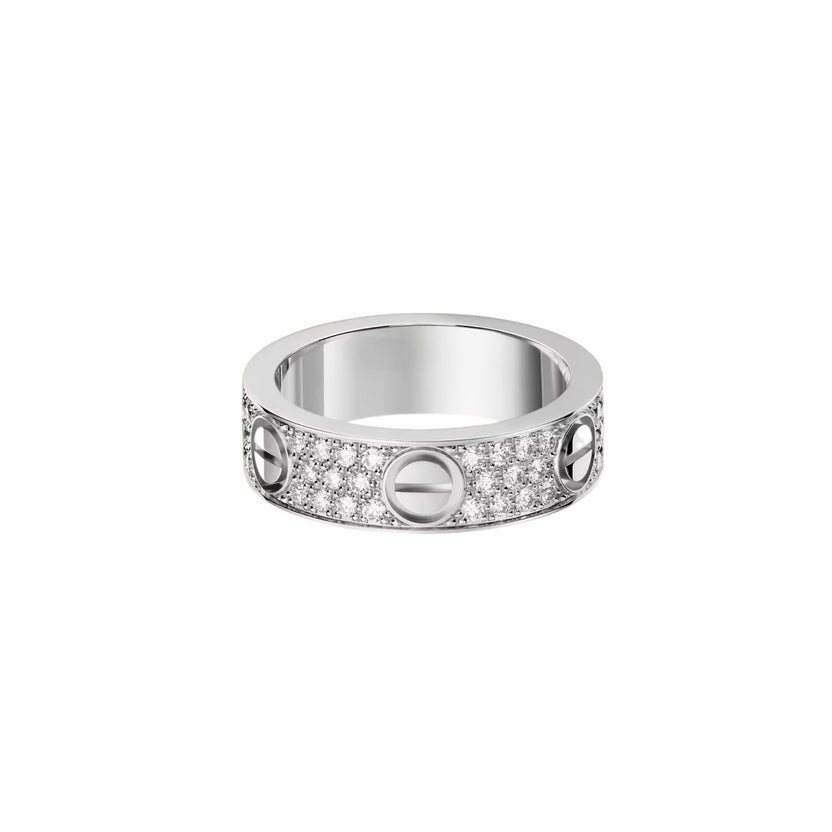 [LUXE JEWELRY] LOVE RING 5.5MM DIAMONDS PAVED