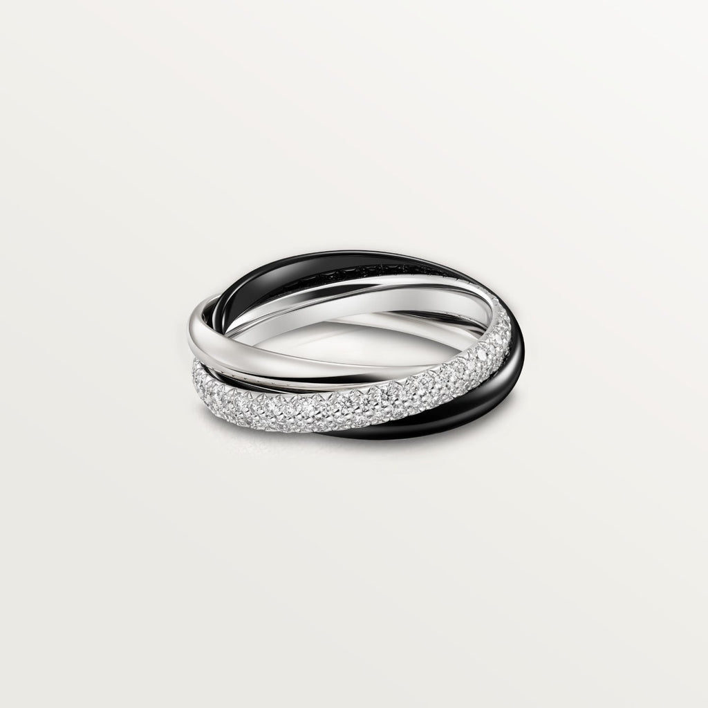 [LUXE JEWELRY] TRINITY 3.2MM RING BLACK CERAMIC