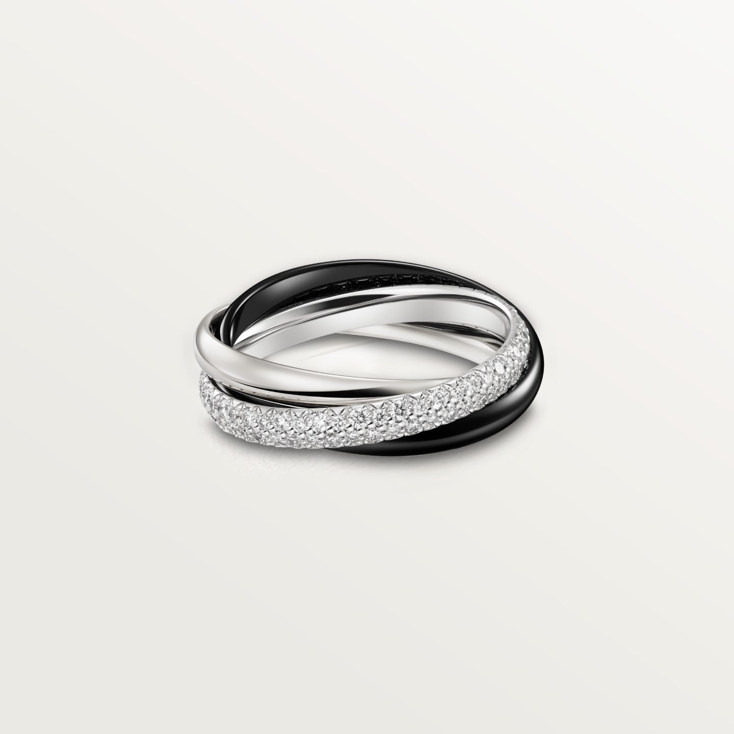 [LUXE JEWELRY] TRINITY 3.2MM RING BLACK CERAMIC
