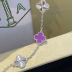 [LUXE JEWELRY] CLOVER 5 MOTIF VIOLET BRACELET COLLECTION