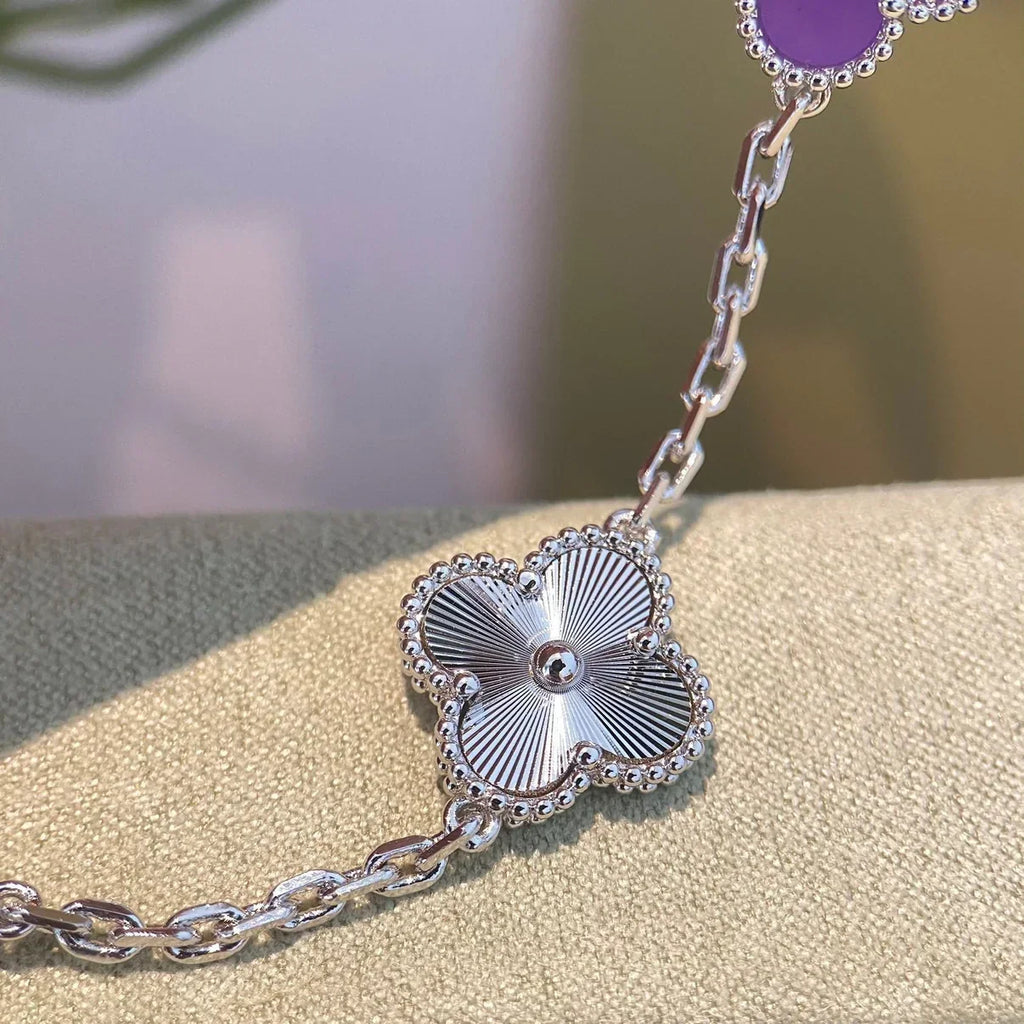 [LUXE JEWELRY] CLOVER 5 MOTIF VIOLET BRACELET COLLECTION