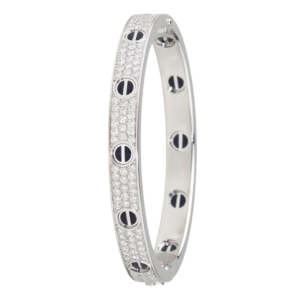 [LUXE JEWELRY] LOVE BRACELET 6.1MM DIAMOND-PAVED CERAMIC