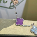 [LUXE JEWELRY] CLOVER 5 MOTIF VIOLET BRACELET COLLECTION