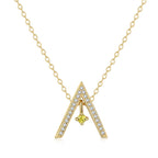 [LUXE]Sparkling "A" Shape Necklace