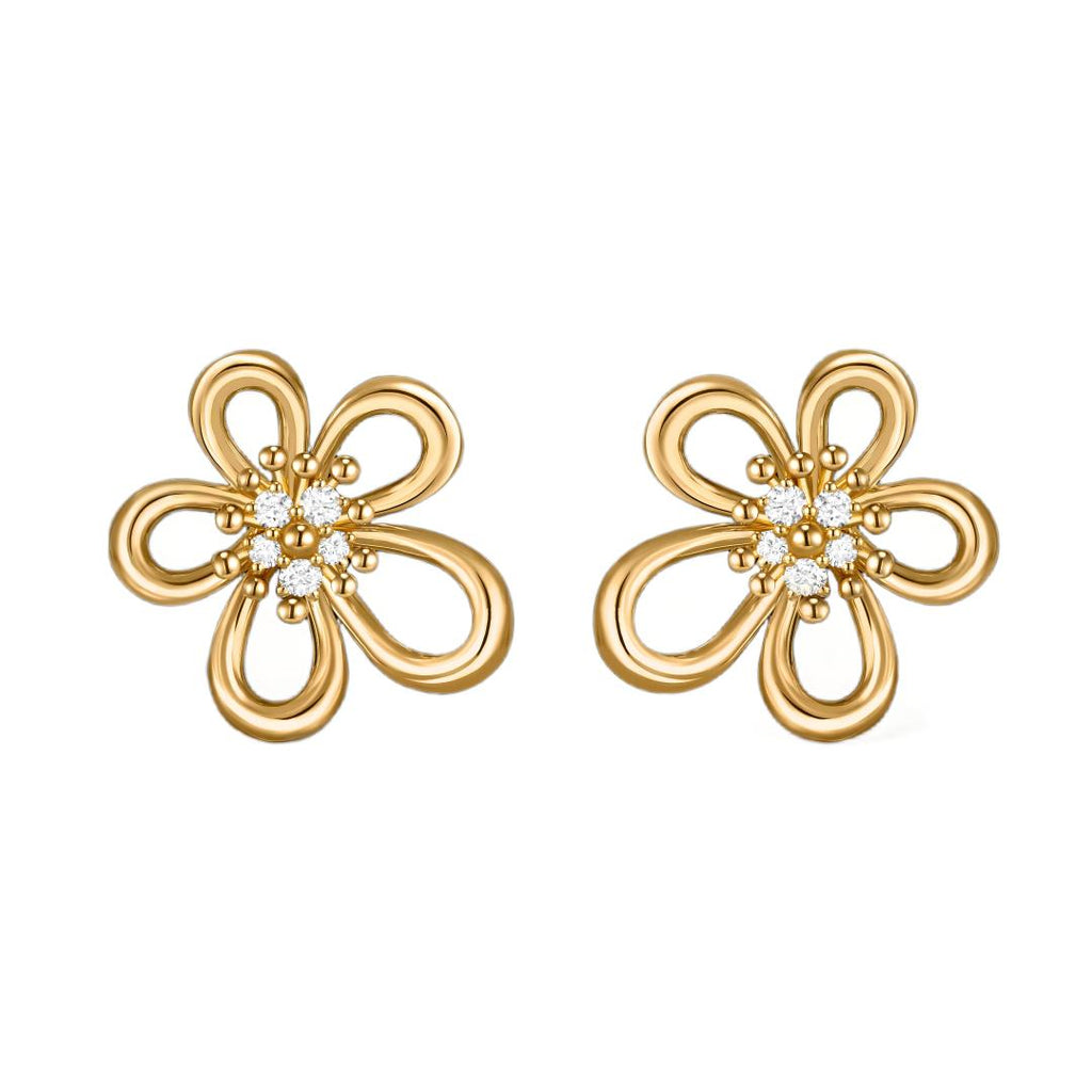 [LUXE JEWELRY] Flowerlace Earring Diamond 5 stones