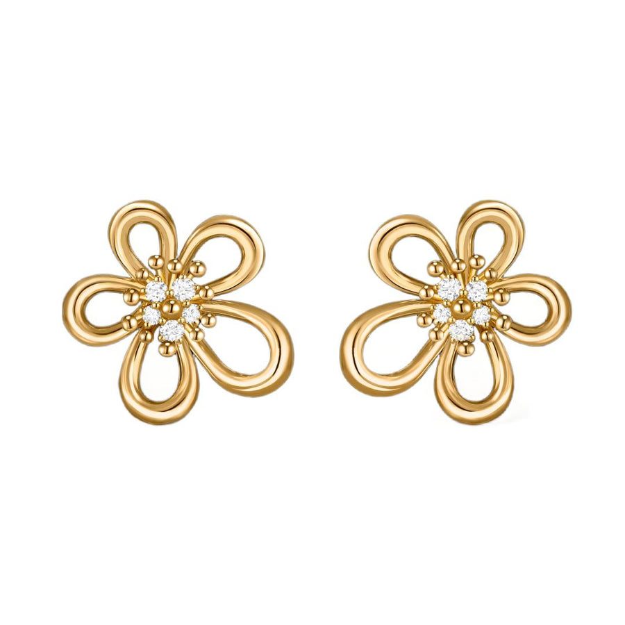 [LUXE JEWELRY] Flowerlace Earring Diamond 5 stones