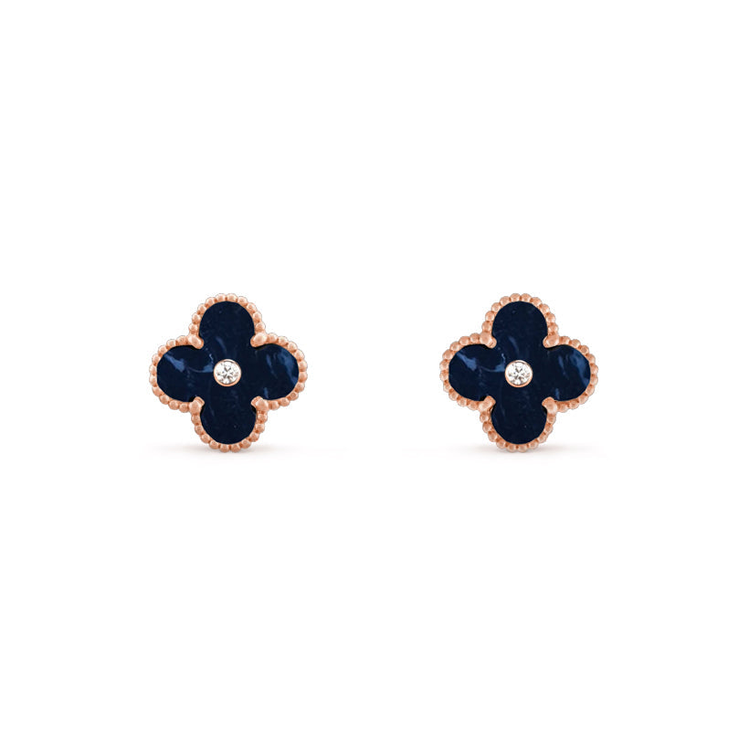 [LUXE JEWELRY]CLOVER  15MM DIAMOND EARRINGS COLLECTION