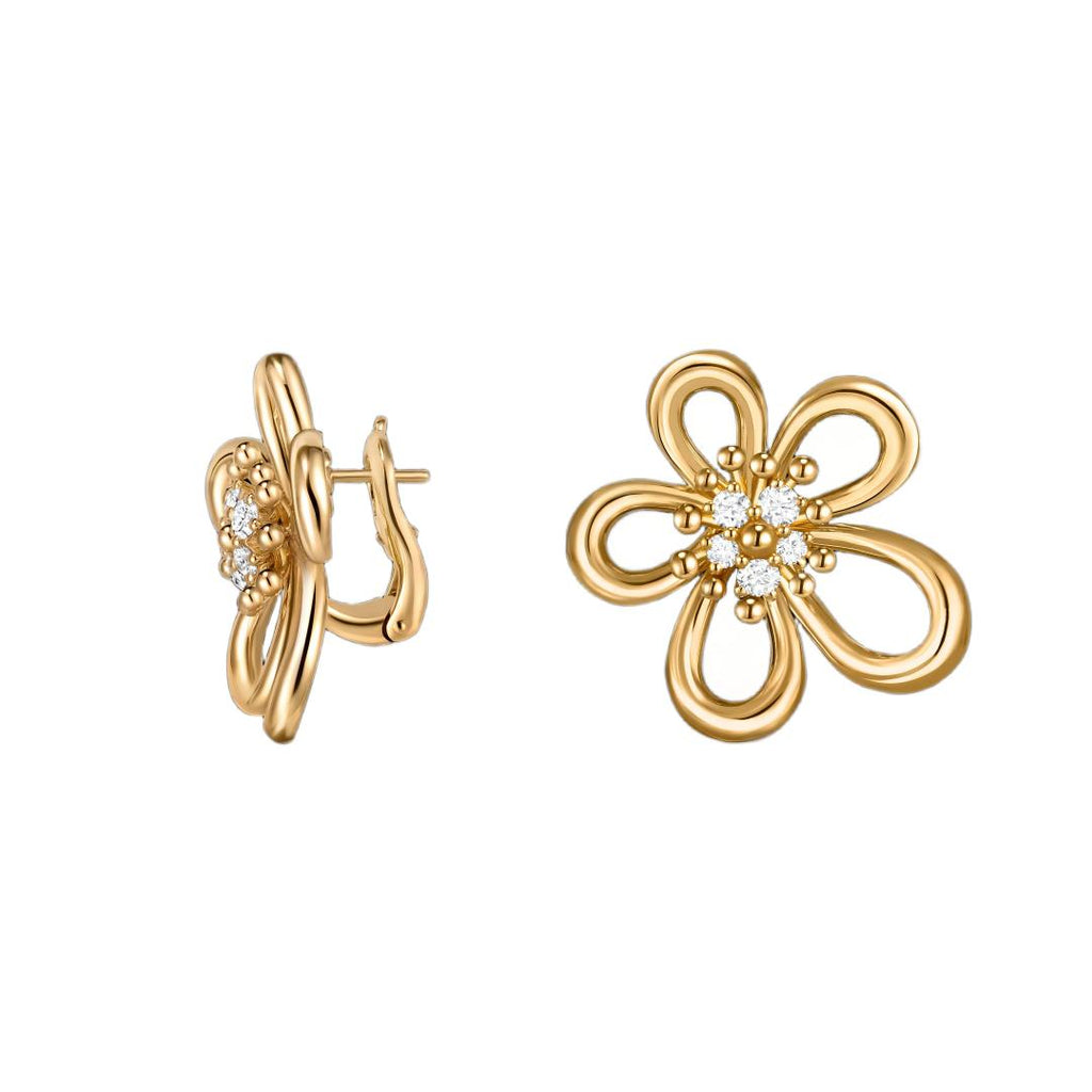 [LUXE JEWELRY] Flowerlace Earring Diamond 5 stones