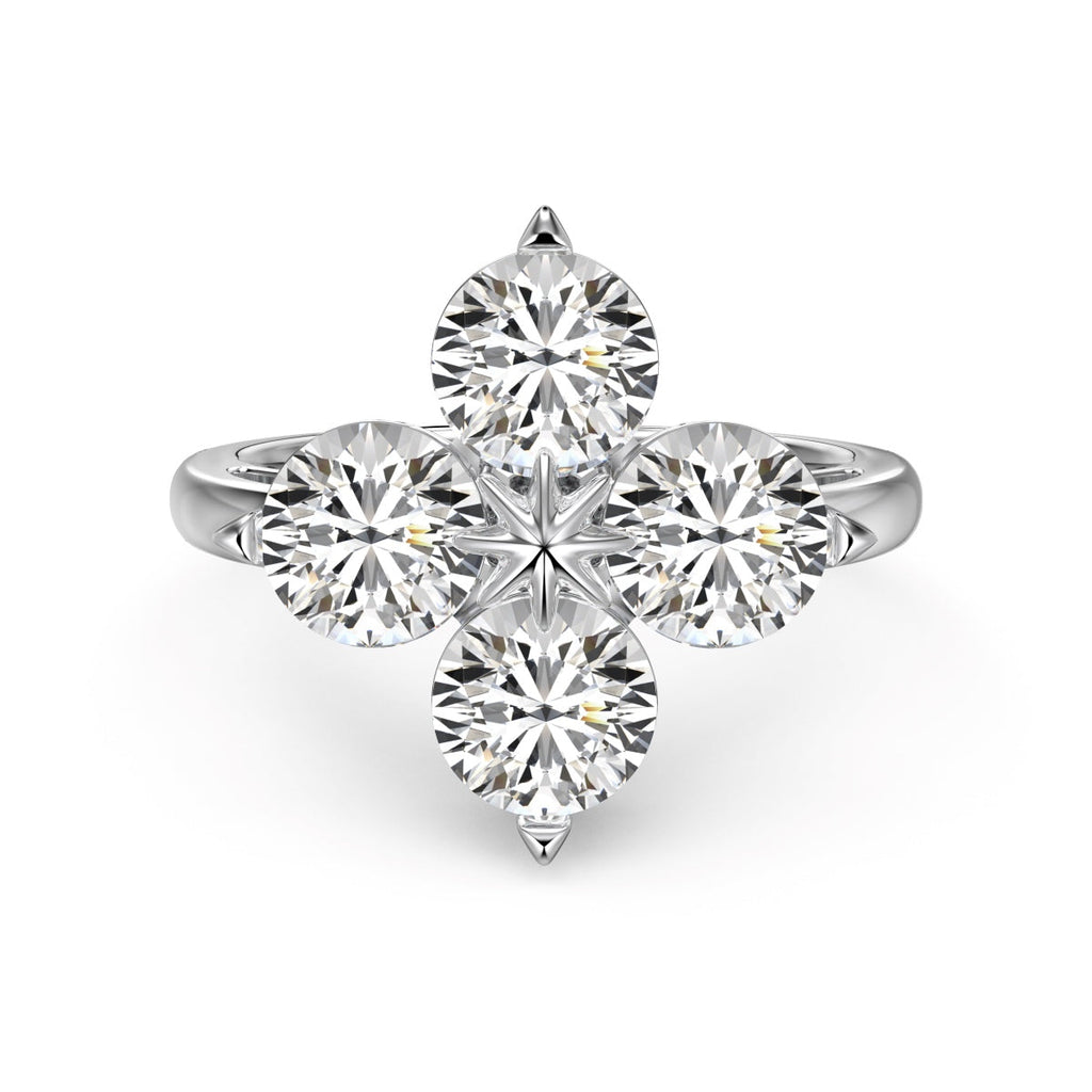 [LUXE]Four-Leaf Clover Eight-Pointed Star Ring