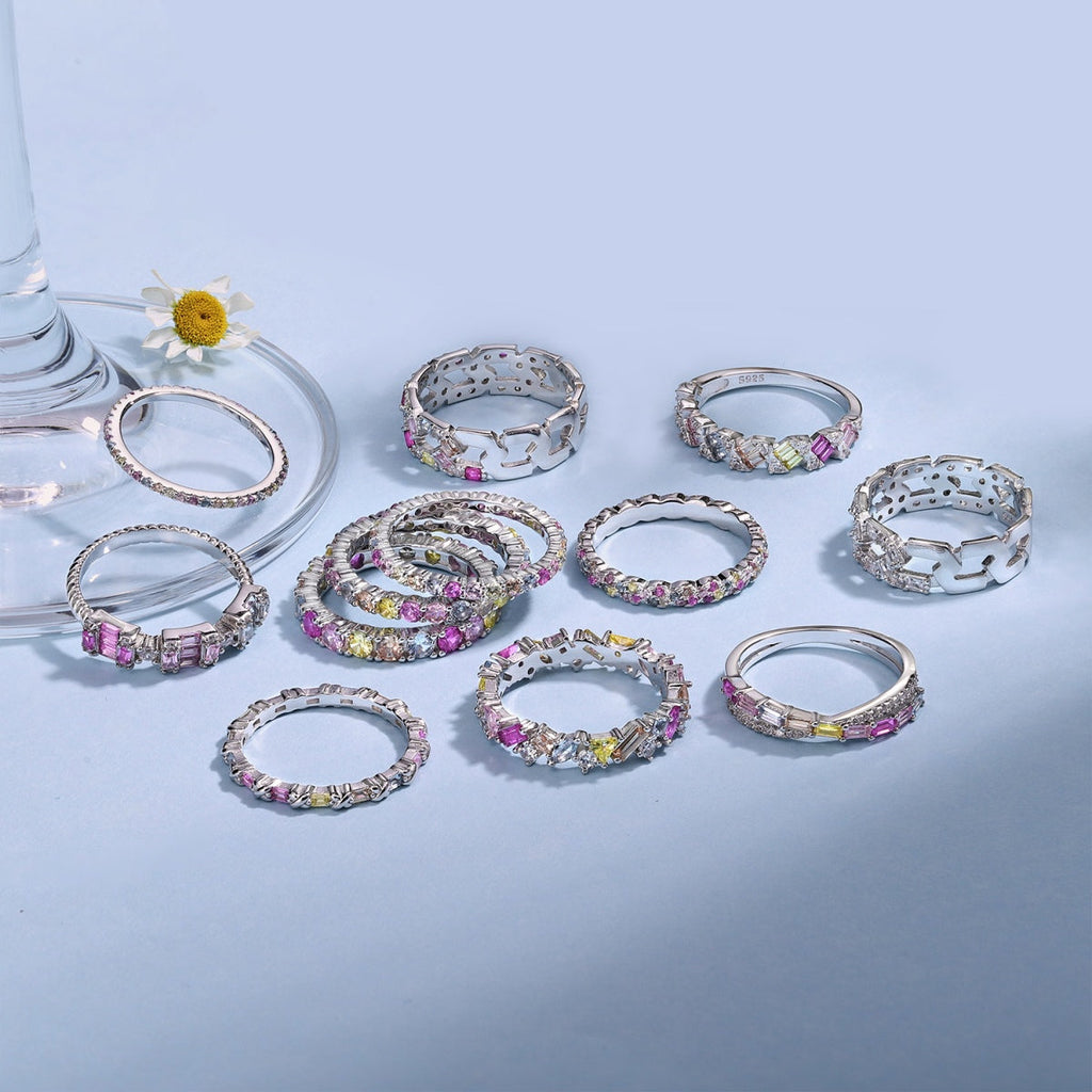 [LUXE]Radiant Sparkling Round Cut Daily Ring