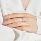 [LUXE]Sparkling Vibrant Round Shape Daily Ring
