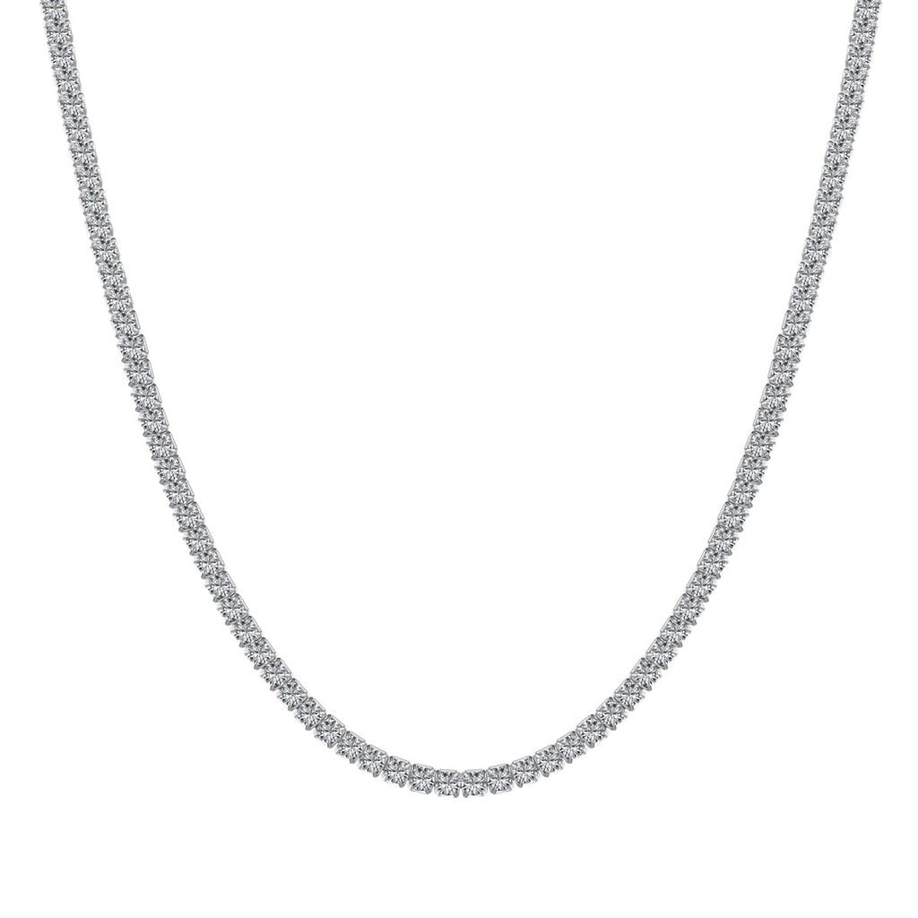[LUXE]Delicate Round Shape Tennis Necklace