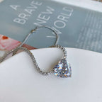 [LUXE]8.0 Carat Versatile Colorful Sweet Heart-Shaped Tennis Necklace