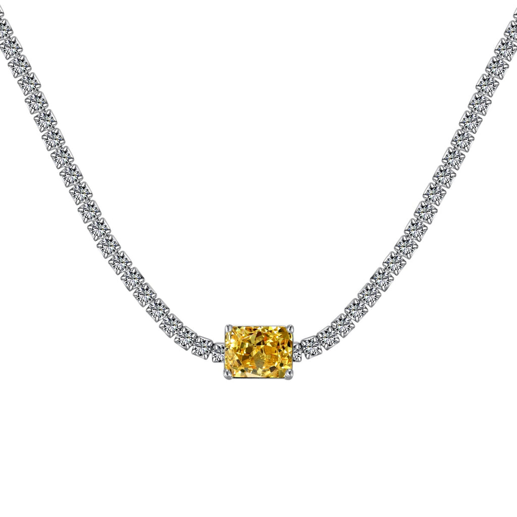 [LUXE]2.0 carat Ornate Emerald Cut Necklace
