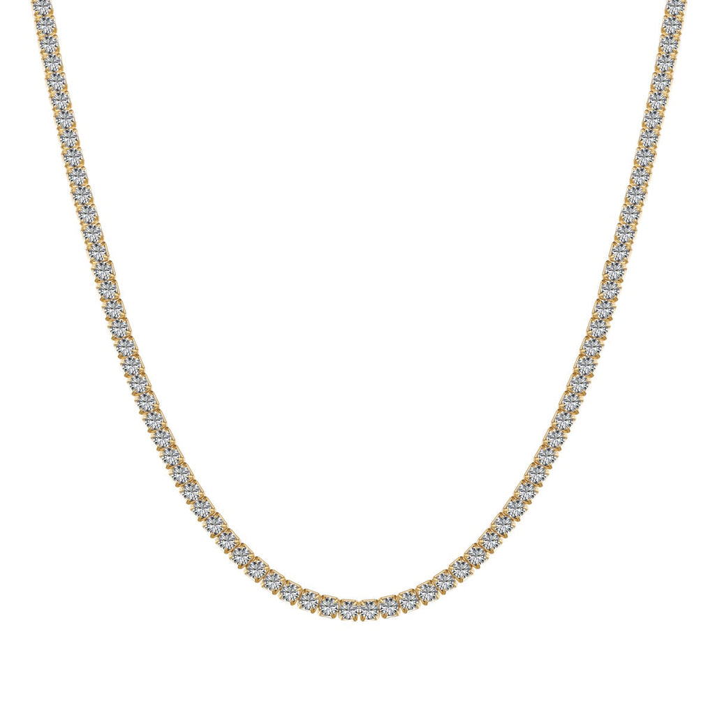 [LUXE]Delicate Round Shape Tennis Necklace