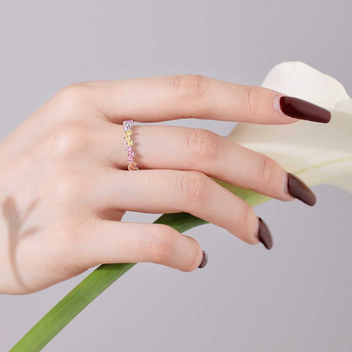 [LUXE]Mixed Colorful Square Staggered Rings