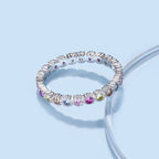 [LUXE] Bague de fête exquise et colorée à coupe ronde