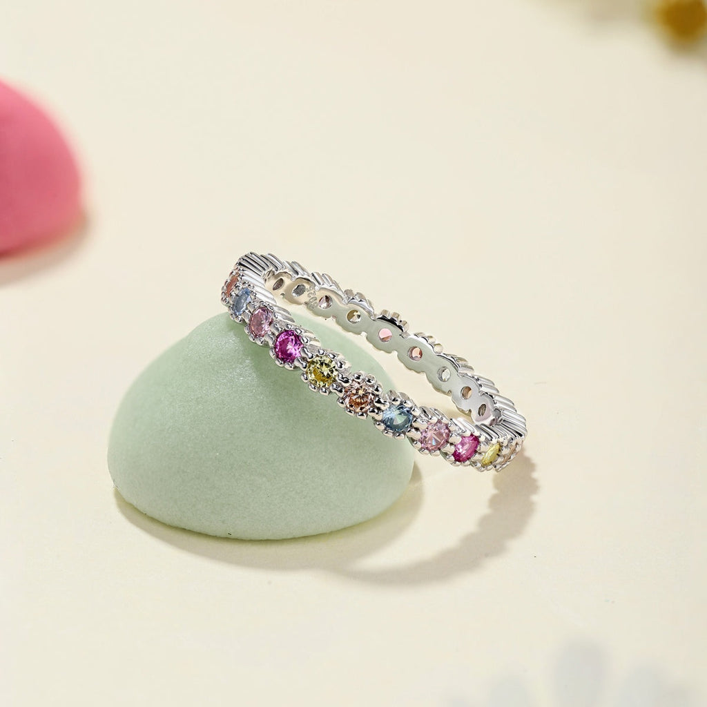 [LUXE] Bague de fête exquise et colorée à coupe ronde