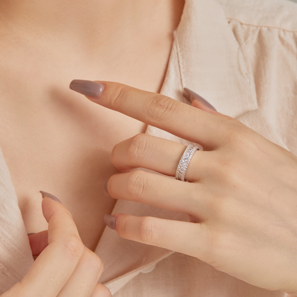 [LUXE] Bague quotidienne délicate et colorée à coupe ronde